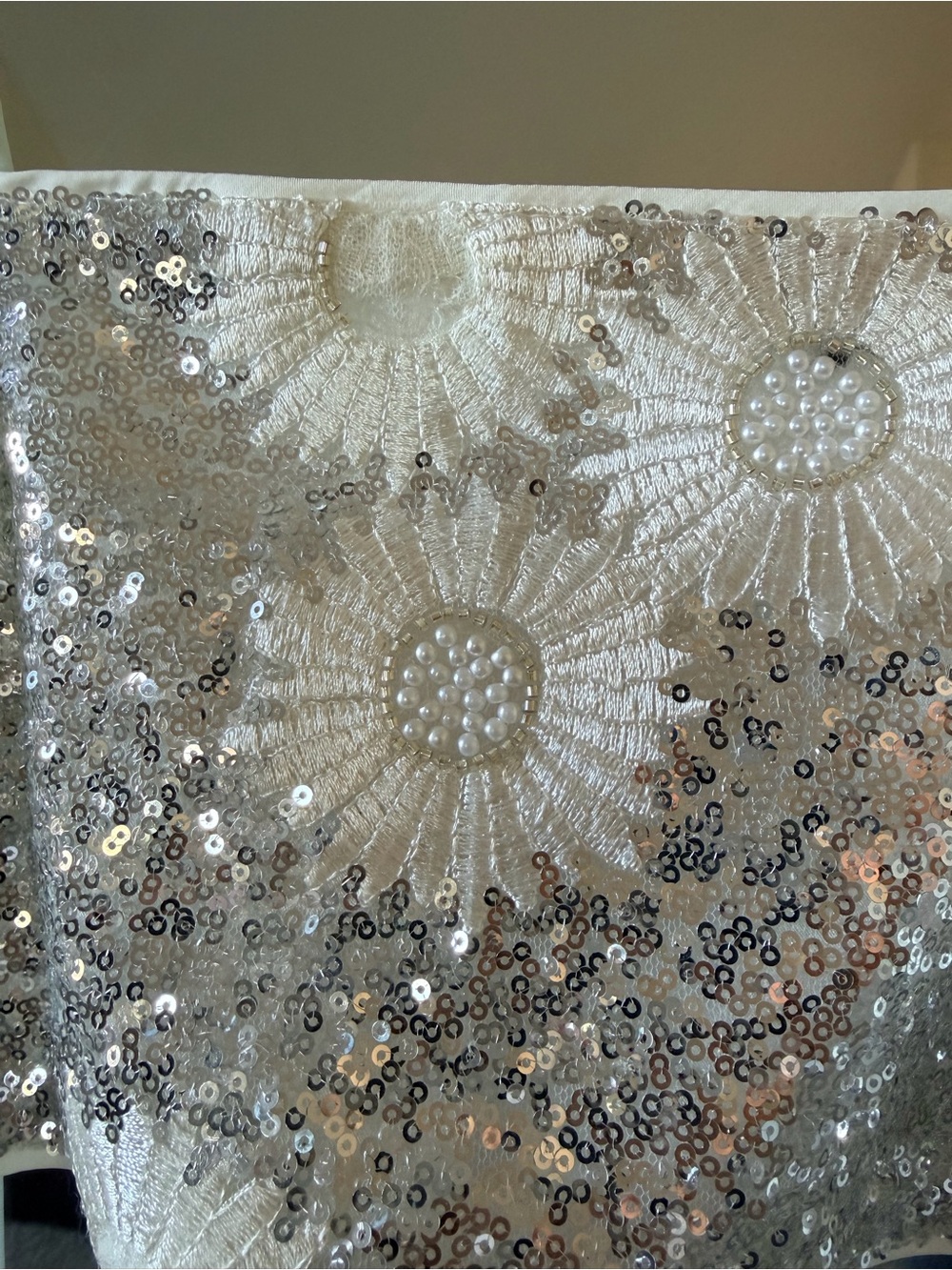 12th Tribe Sequin Daisy Two-Piece Crop Top & Skirt Set - XL top, L bottom - Picture 4 of 8